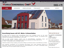 Tablet Screenshot of hf-wohnbau.de